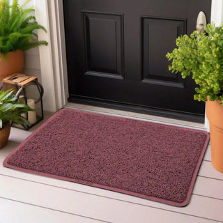 (Maroon)Duro Soft Mats Premium Non Slip PVC Door Mats for Home Entrance, Mat for Living Room, Kitchen Floor, Sink, (Maroon)Outdoor, Indoor, Bedroom, Bathroom, 15 mm Thick Doormat/Runner/Rug 41x69 cm Rectangle