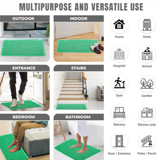 Green Non-Slip PVC Door Mat 41x69 cm | Waterproof Doormat – Duro Mats