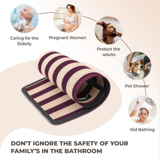 Plus Bathroom Mat, Bath Mats for Shower, Pool Area, Non Slip PVC Door Mats for Home Entrance, Outdoor, Indoor, 6.5 mm Thick Zig-zag Mat, 43x69 cm Rectangle