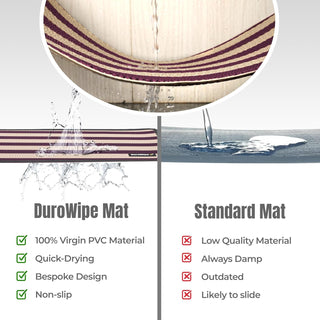 Plus Bathroom Mat, Bath Mats for Shower, Pool Area, Non Slip PVC Door Mats for Home Entrance, Outdoor, Indoor, 6.5 mm Thick Zig-zag Mat, 43x69 cm Rectangle