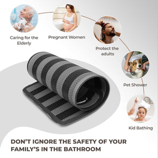 Plus Bathroom Mat, Bath Mats for Shower, Pool Area, Non Slip PVC Door Mats for Home Entrance, Outdoor, Indoor, 6.5 mm Thick Zig-zag Mat, 43x69 cm Rectangle