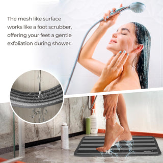 Plus Bathroom Mat, Bath Mats for Shower, Pool Area, Non Slip PVC Door Mats for Home Entrance, Outdoor, Indoor, 6.5 mm Thick Zig-zag Mat, 43x69 cm Rectangle