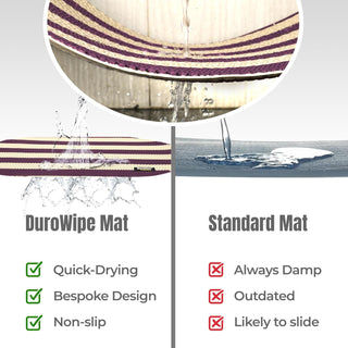 Plus Bathroom Mat, Bath Mats for Shower, Pool Area, Non Slip PVC Door Mats for Home Entrance, Outdoor, Indoor, 6.5 mm Thick Zig-zag Mat, 40x70 cm Oval