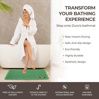 Premium Bathroom Mat, Bath Mats for Shower, Pool Area, Non Slip PVC Door Mats for Home Entrance, Outdoor, Indoor, 6 mm Thick Zig-zag Jali Mat 43x69 cm Rectangle